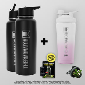 ACTIVE HYDRATION BUNDLE | 2x Thermo Bottle + GRATIS Thermonator + GRATIS E-BOOK | BPA FREI